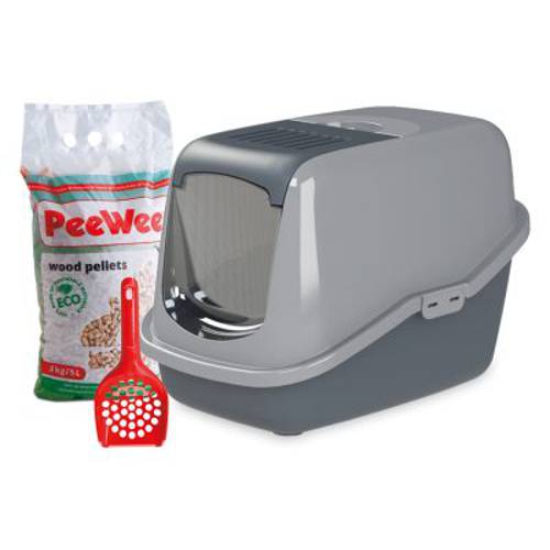 PeeWee EcoHȗs pakiet na start: kuweta, łopatka i żwirek Żwirek: 3 kg - PeeWee