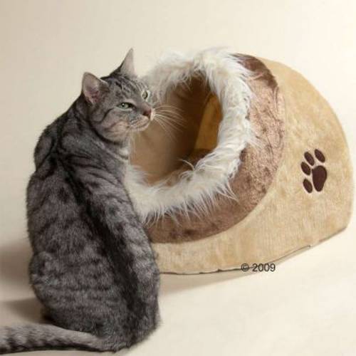 Trixie Minou budka dla kota Dł. x szer. x wys.: 41 x 35 x 26 cm, beżowo-brązowa - Trixie