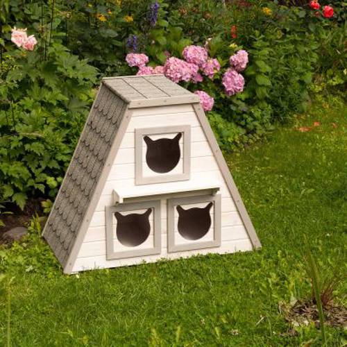 Madeira domek dla kota Dł. x szer. x wys.:  90 x 50 x 75 cm - Zooplus Selection