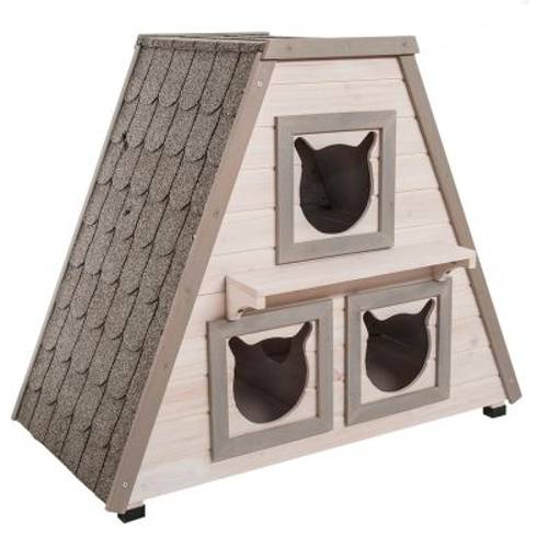 Madeira domek dla kota Dł. x szer. x wys.:  90 x 50 x 75 cm - Zooplus Selection