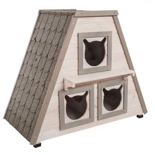 Madeira domek dla kota Dł. x szer. x wys.:  90 x 50 x 75 cm - Zooplus Selection