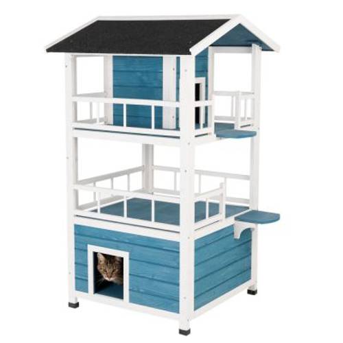 Penthouse domek dla kota Dł. x szer. x wys.: 72 x 72 x 124 cm - Zooplus Selection