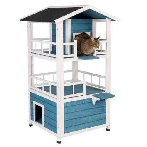 Penthouse domek dla kota Dł. x szer. x wys.: 72 x 72 x 124 cm - Zooplus Selection