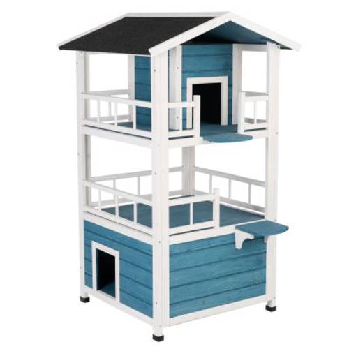 Penthouse domek dla kota Dł. x szer. x wys.: 72 x 72 x 124 cm - Zooplus Selection