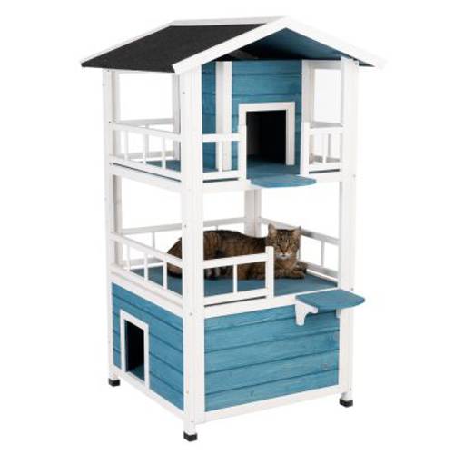 Penthouse domek dla kota Dł. x szer. x wys.: 72 x 72 x 124 cm - Zooplus Selection