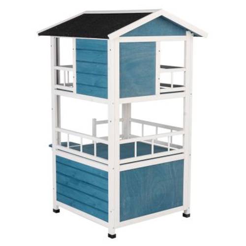 Penthouse domek dla kota Dł. x szer. x wys.: 72 x 72 x 124 cm - Zooplus Selection