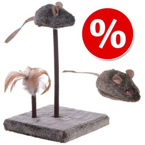Wild Mouse zestaw interaktywnych zabawek dla kota Zestaw 2 zabawek