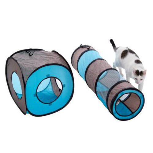 Tunel dla kota Connect 2 w 1 4 tunele + 4 budki - Zooplus Selection