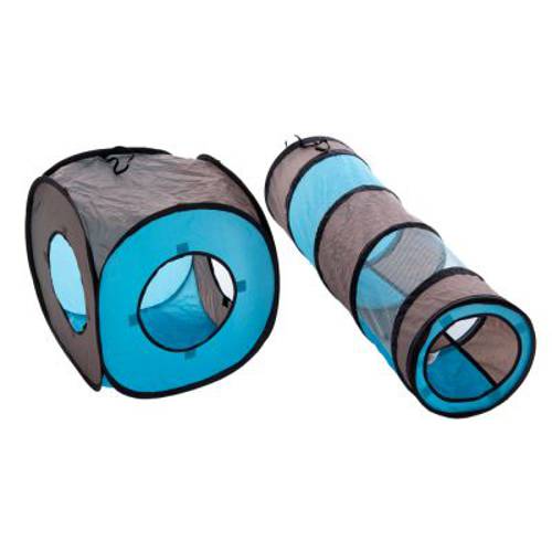 Tunel dla kota Connect 2 w 1 4 tunele + 4 budki - Zooplus Selection