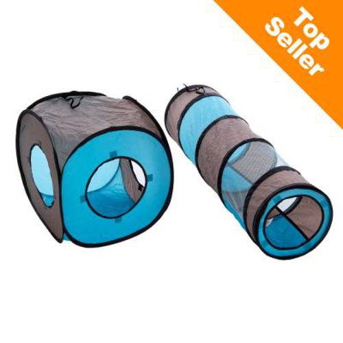 Tunel dla kota Connect 2 w 1 4 tunele + 4 budki - Zooplus Selection