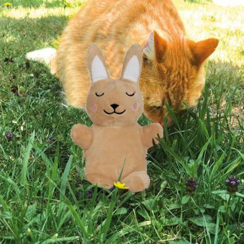 Aumüller Bunny zabawka dla kota, z walerianą i łuskami orkiszu 2 szt. - Aumuller