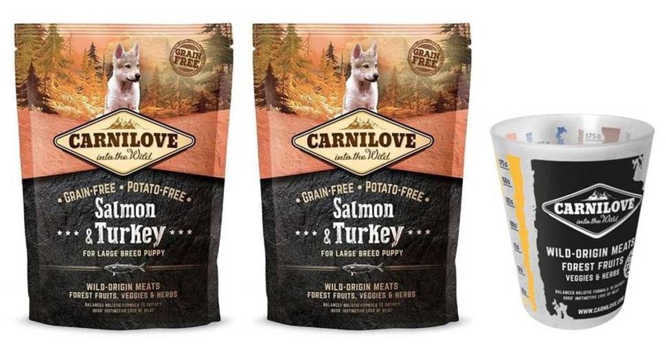 Carnilove Puppy Large Salmon & Turkey 2x1,5kg + Miarka - Carnilove