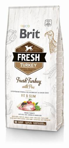 Brit Fresh Turkey With Pea Adult Light Fit & Slim 12kg + 2 puszki i miarka GRATIS - Brit
