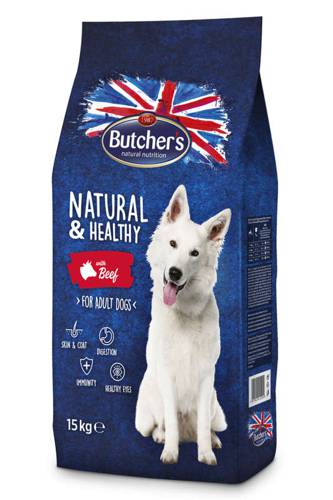 Butcher's Natural&Healthy Dog Dry z wołowiną 15kg