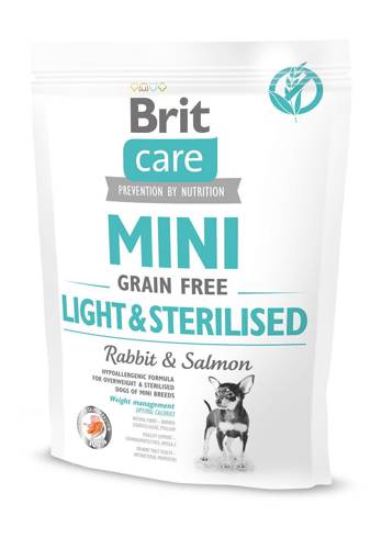 Brit Care Mini Light & Sterilised Rabbit & Salmon 400g -