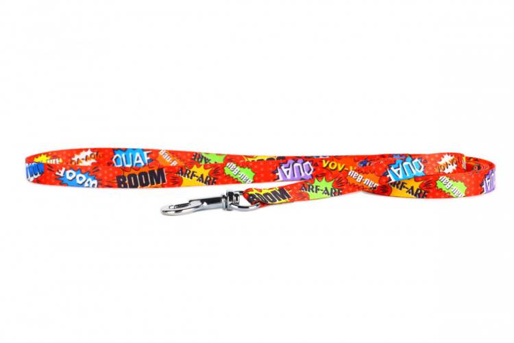Smycz Prosta - Graffiti Czerwone 0691 30MM 130CM - matteo-company