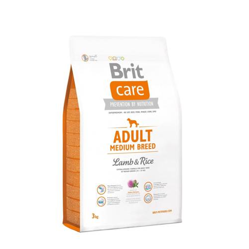 Brit Care Adult Medium Breed Lamb & Rice 3kg -