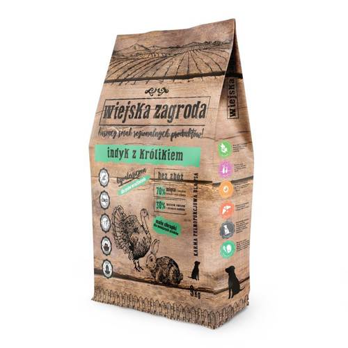 Wiejska zagroda indyk z królikiem 9kg + GRATIS -