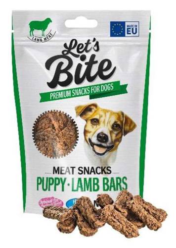 Let’s Bite Meat Snacks Puppy Lamb Bars 80g - Brit