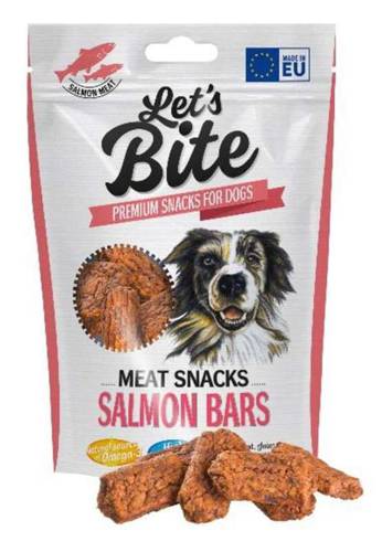 Let’s Bite Meat Snacks Salmon Bars 80g - Brit