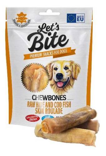 Let’s Bite Chewbones Raw Hide&Cod Fish Skin Roulade 135g - Brit