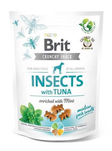 Brit Care Dog Crunchy Cracker Insects rich in Tuna enriched with Mint 200g - Brit