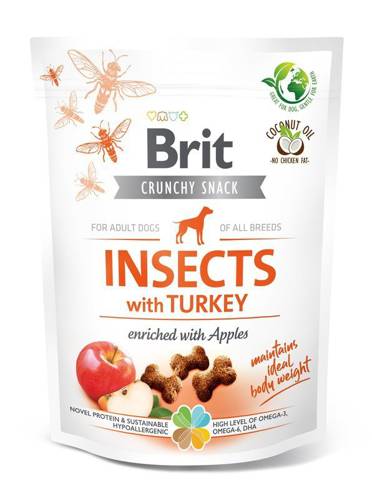 Brit Care Dog Crunchy Cracker Insects rich in Turkey with Apples 200g - Brit