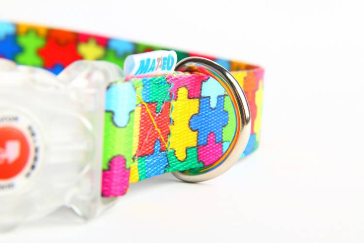 Obroża Klamra LED - Puzzle 0557 25MM 0CM 38-65CM - matteo-company