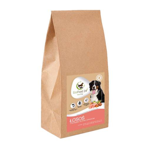Karma sucha dla psa - Łosoś z pstrągiem, batatami i szparagami 2kg - EcoFood24