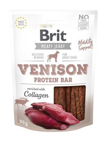 Brit Jerky Snack Venison Protein bar 80gDomyślny opis krótki - 