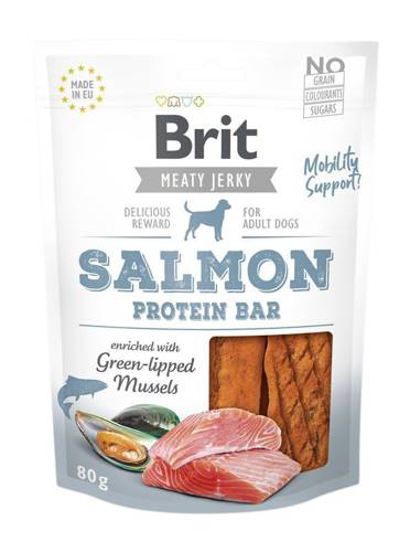 Brit Jerky Snack Salmon Protein bar 80gDomyślny opis krótki - 