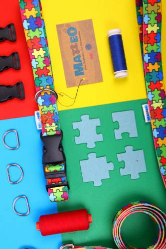 Obroża Klamra Plastikowa - Puzzle 0517 30MM 40-70CM - matteo-company