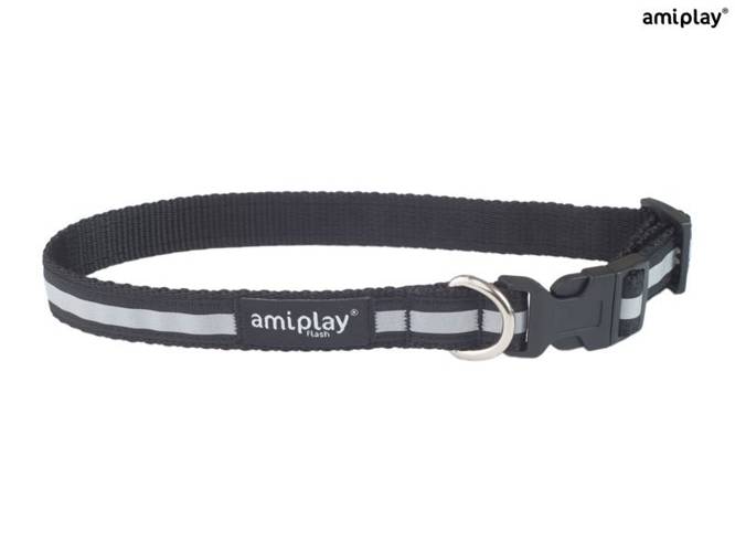 amiplay Obroża regulowana Shine XL Czarny - amiplay