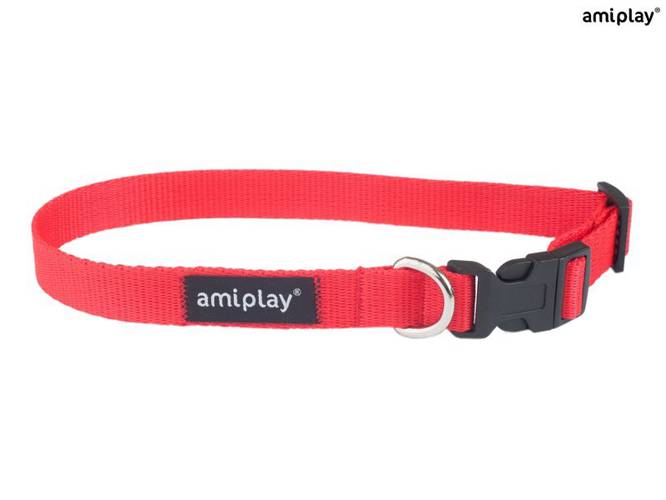 amiplay Obroża regulowana Basic XL Czerwony - amiplay