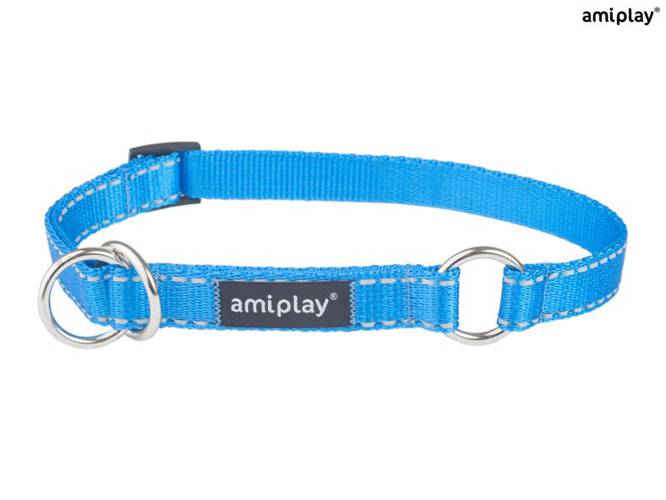 amiplay Obroża półzaciskowa Reflective L Niebieski - amiplay