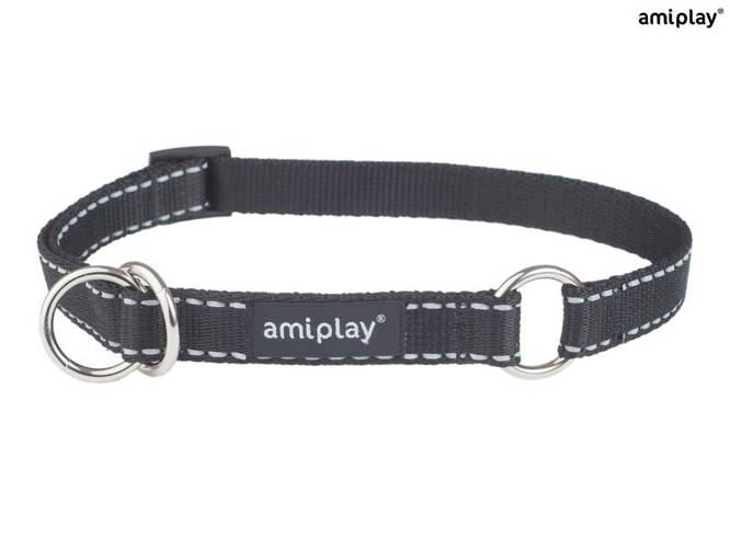 amiplay Obroża półzaciskowa Reflective L Czarny - amiplay