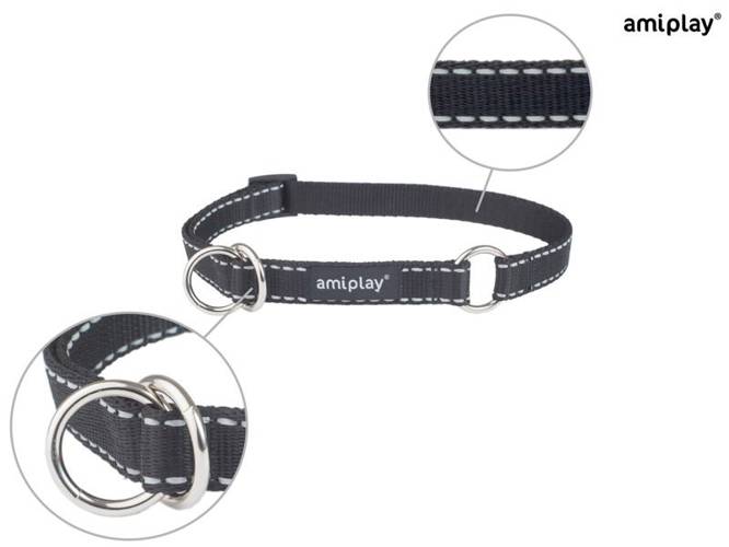 amiplay Obroża półzaciskowa Reflective L Czarny - amiplay