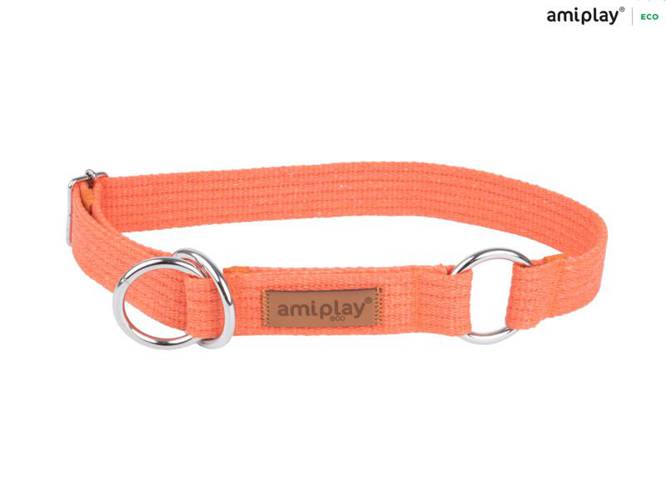 amiplay Obroża półzaciskowa Cotton XXL Pomarańczowy - amiplay