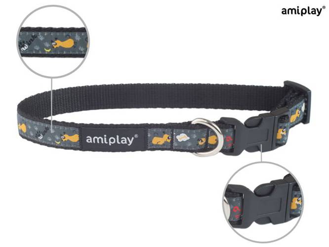 amiplay Obroża regulowana Wink S Czarny - amiplay