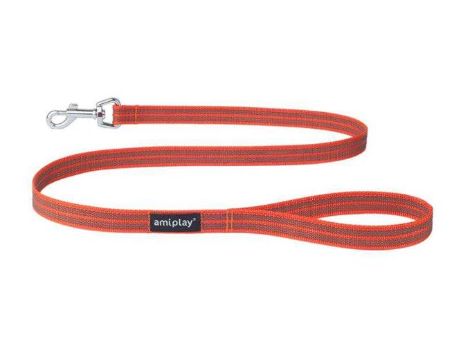 Smycz Rubber S-M pomarańczowa - 
