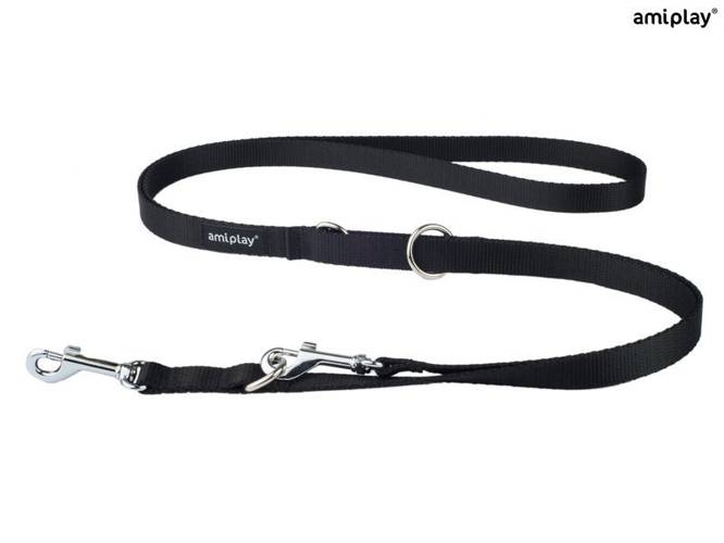 amiplay Smycz regulowana 6 in 1 Basic XL Czarny - amiplay