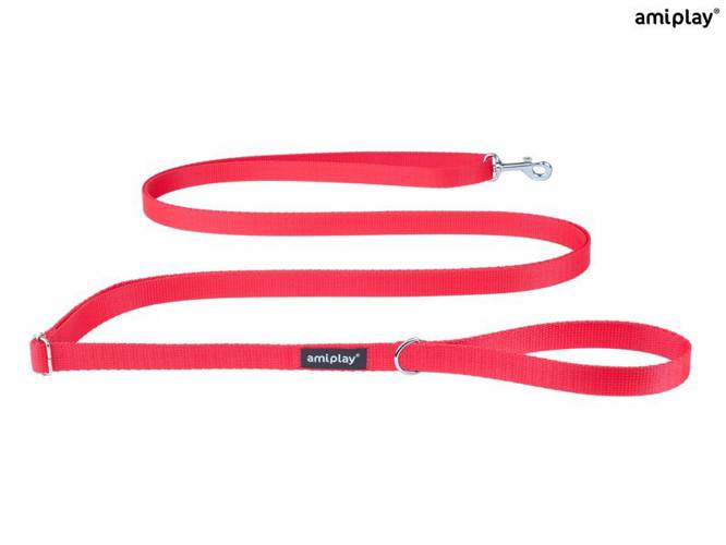 amiplay Smycz regulowana Easy Fix Basic XL Czerwony - amiplay