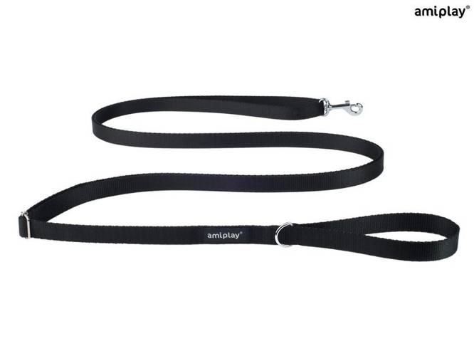 amiplay Smycz regulowana Easy Fix Basic XL Czarny - amiplay