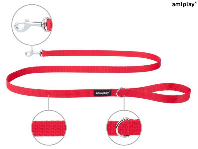 amiplay Smycz Basic XL Czerwony - amiplay