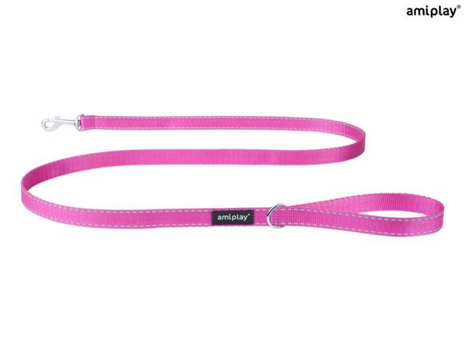 amiplay Smycz Reflective XL Różowy - amiplay