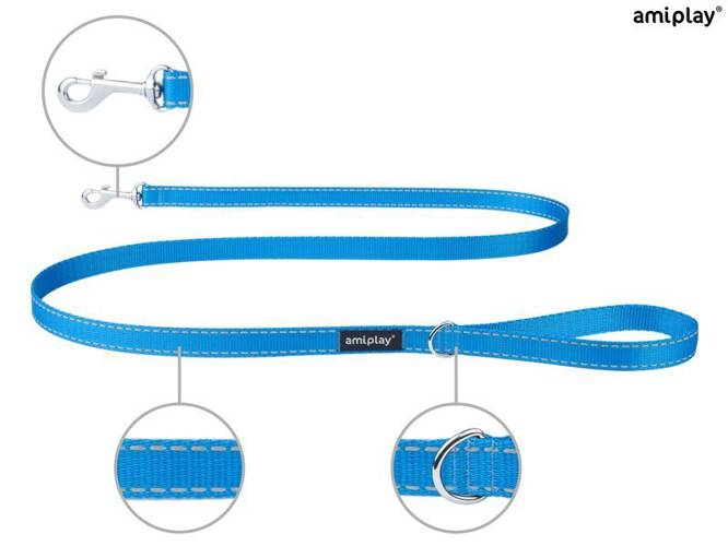 amiplay Smycz Reflective XL Niebieski - amiplay
