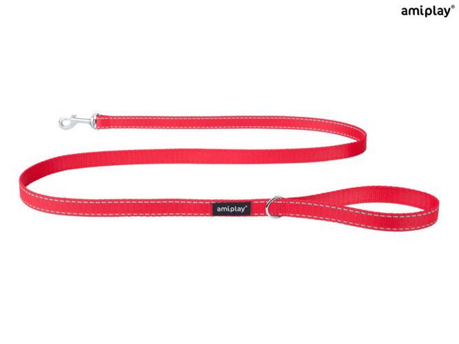amiplay Smycz Reflective XL Czerwony - amiplay