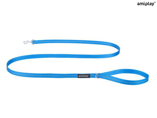 amiplay Smycz Reflective M Niebieski - amiplay