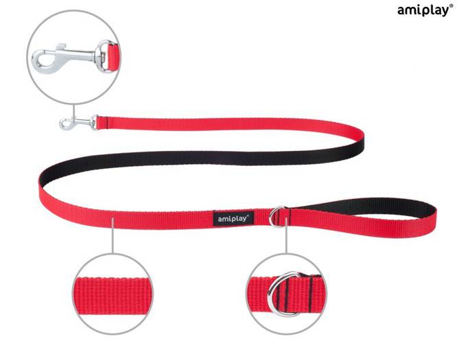 amiplay Smycz Twist S Czerwony - amiplay