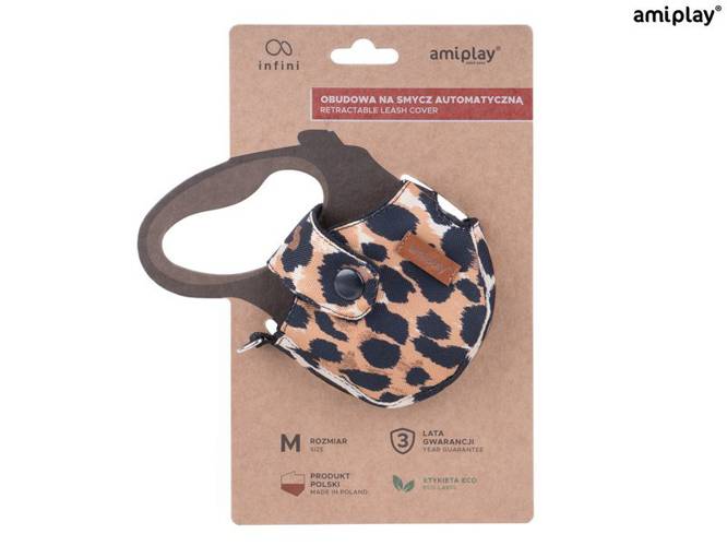 amiplay Obudowa na smycz automatyczną Safari S Panterka - 